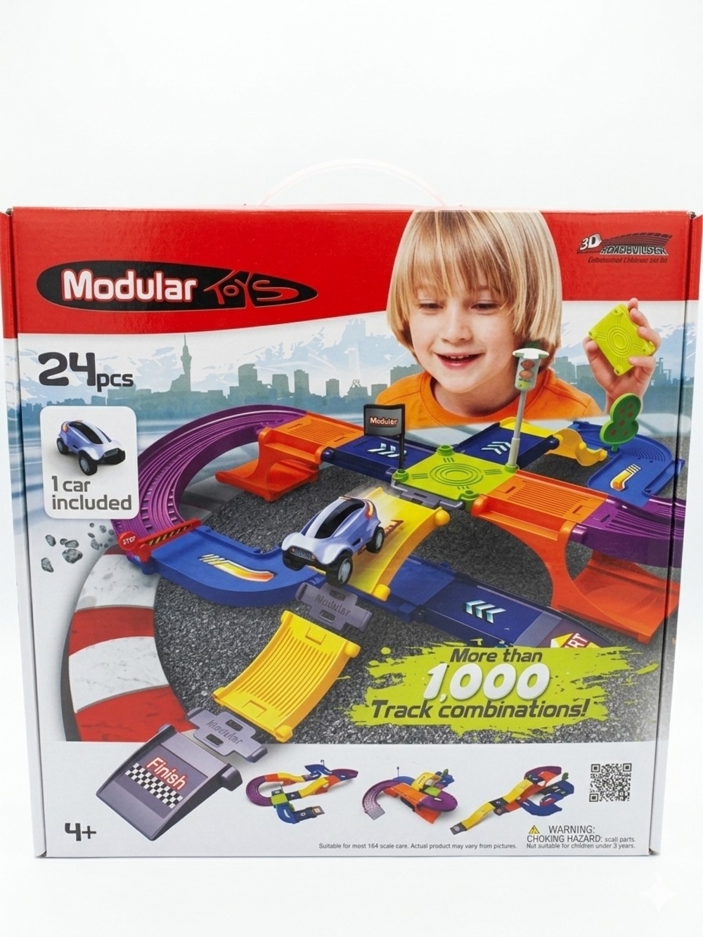 Modular Toys 3D Roadbuilder 24 pcs Modular Track Set 24-Piece Car Track Set NWT